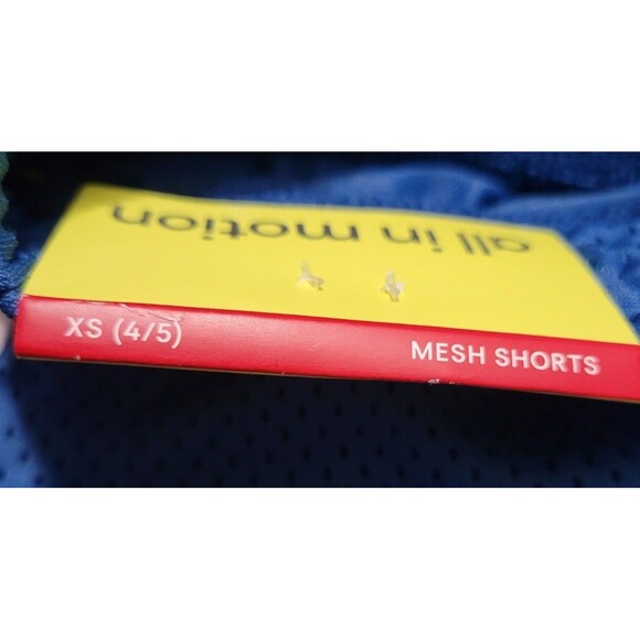 NWT 2 pairs Youth All in motion mesh pull on Shorts Size XS blue red - Picture 3 of 5